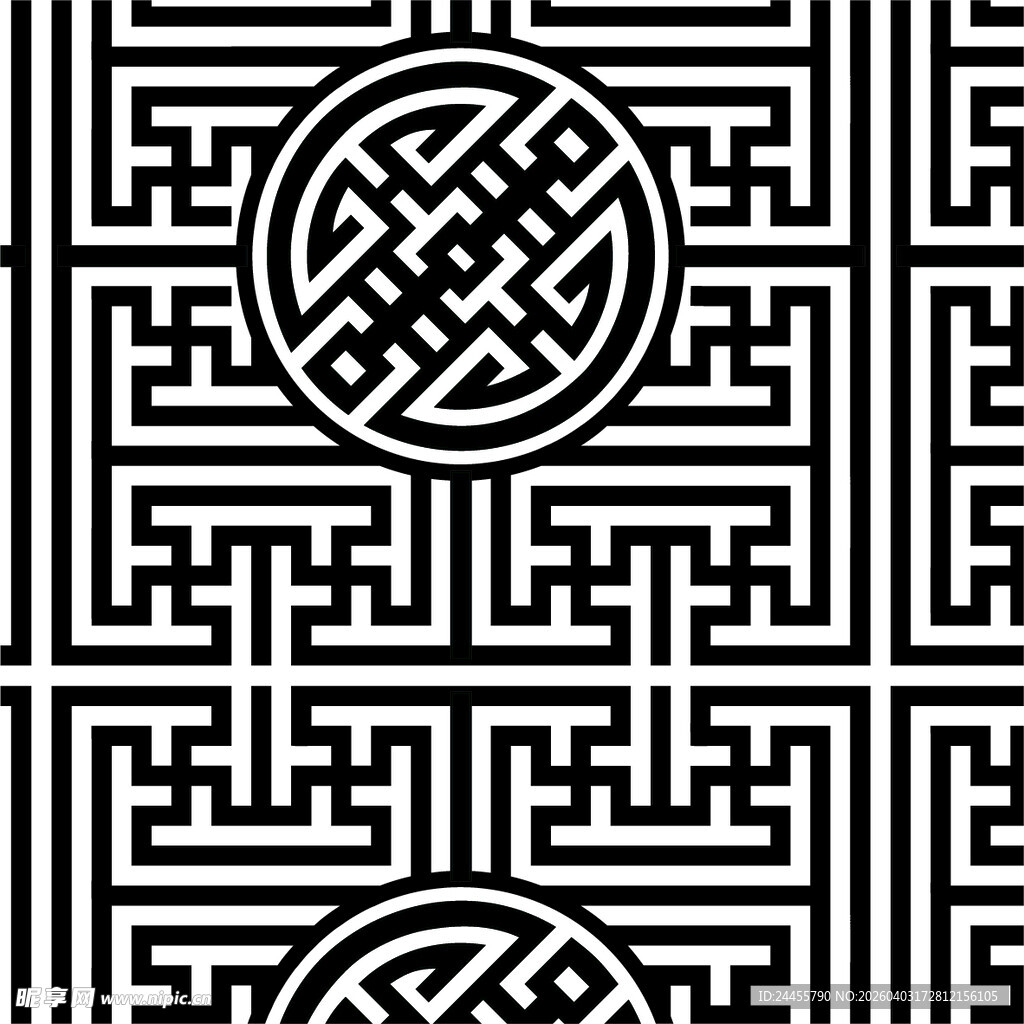 中式几何图案传统花纹设计