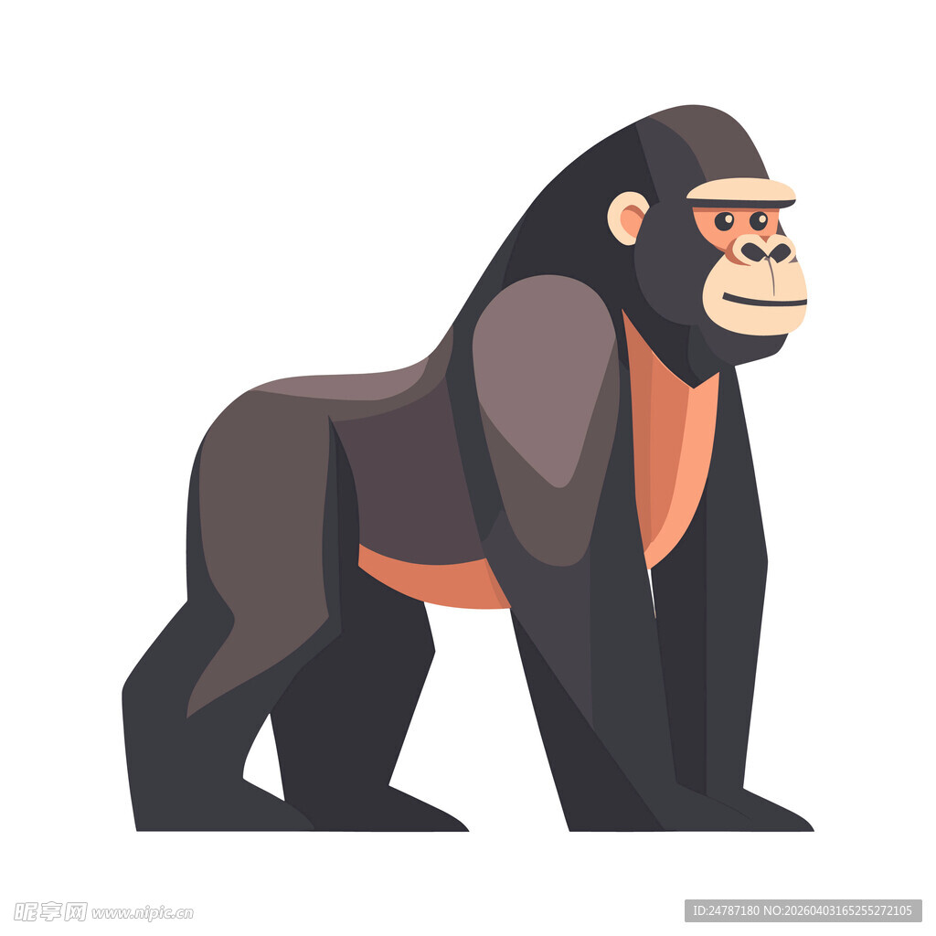 站立的大猩猩