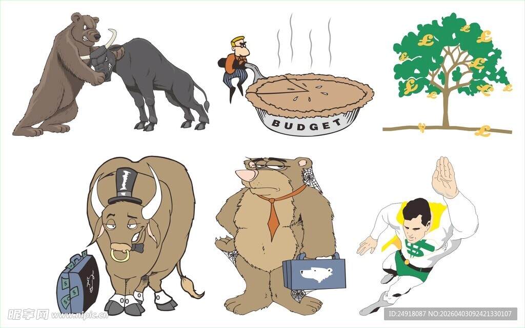 动物与人物的多彩场景