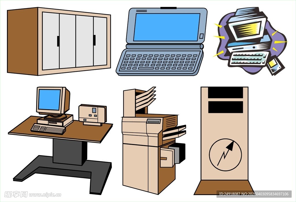 多样办公设备与家具展示