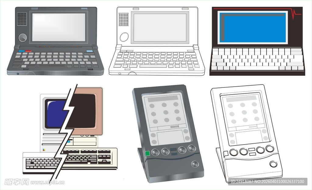 多样电子设备展示