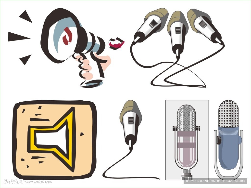 多样音频设备展示