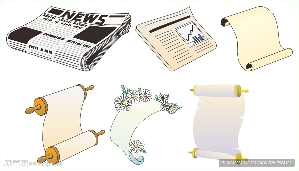 复古卷轴与电子设备组合