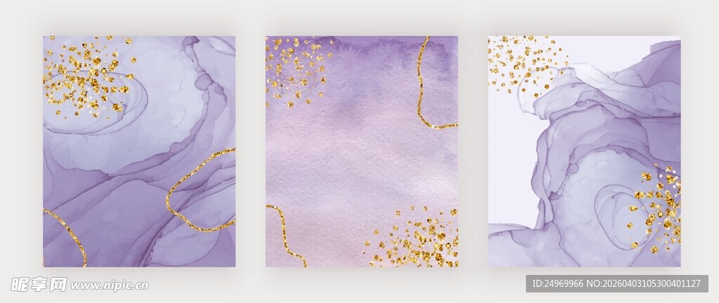 淡紫色大理石纹理装饰画