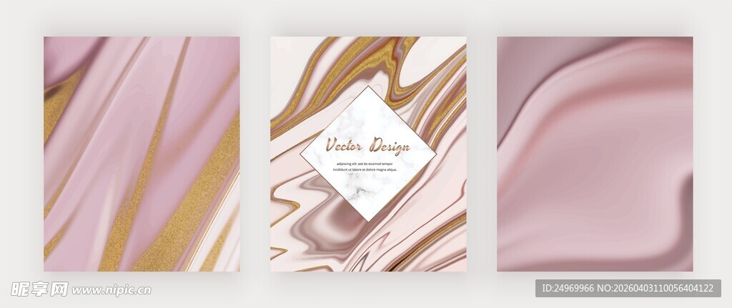 粉色系丝绸及卡片展示