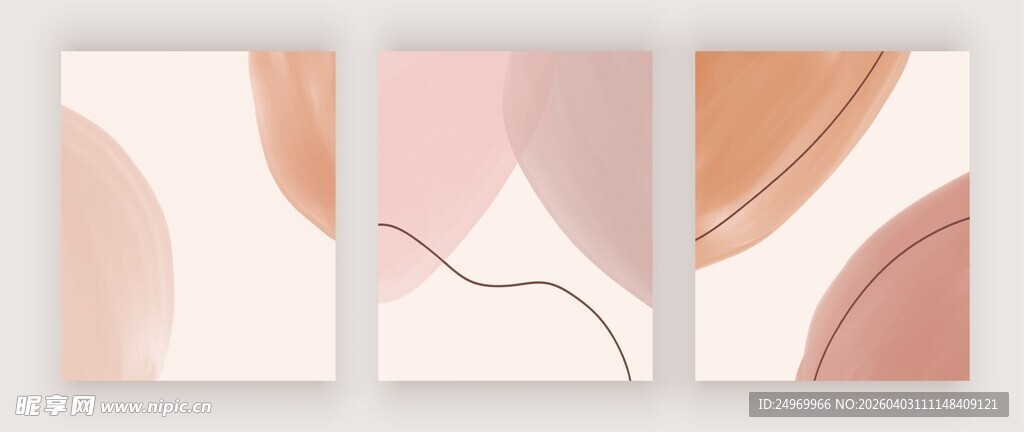 抽象几何色块艺术装饰画