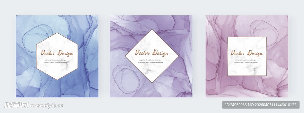 梦幻渐变背景卡片设计