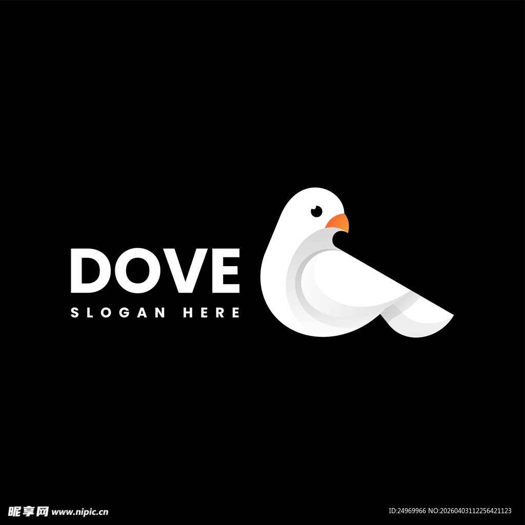 多芬品牌标志中的白鸽形象