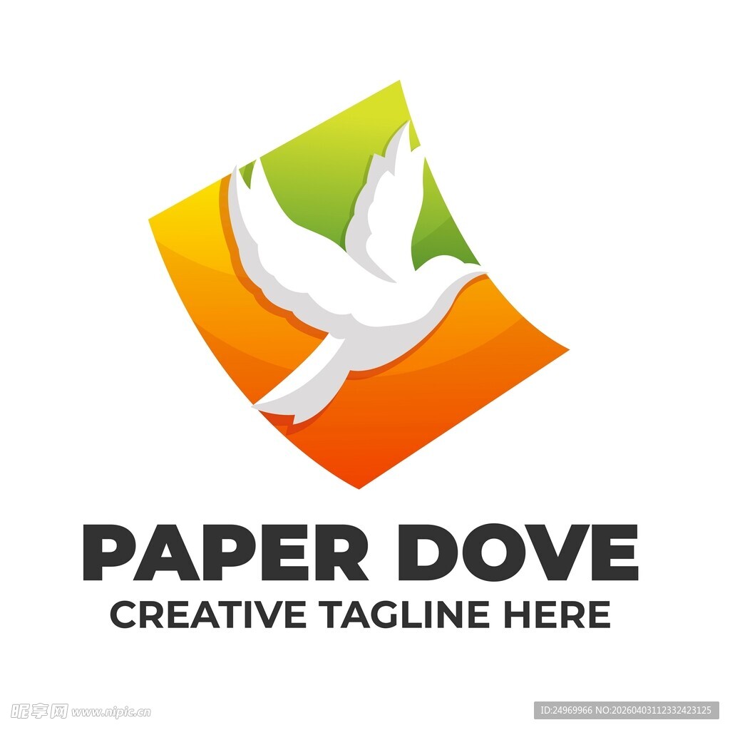 纸鸽创意标志设计