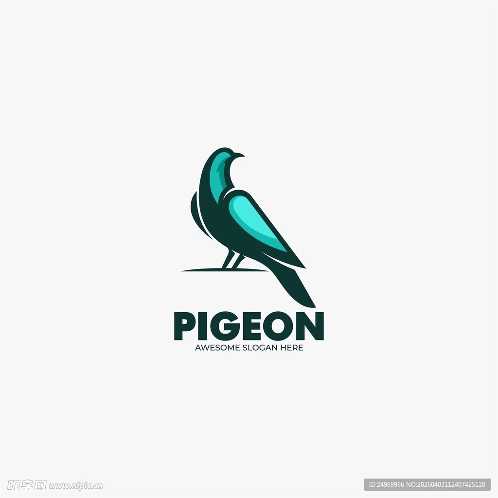 简约鸽子标志设计