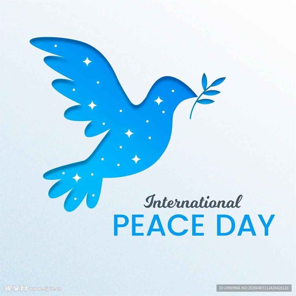 国际和平日蓝色和平鸽