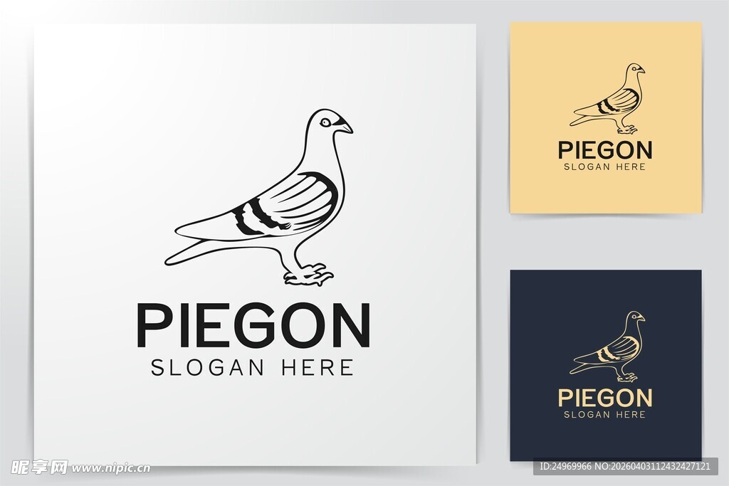 鸽子品牌标志设计示例