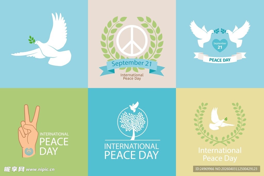 和平主题标志图案集合