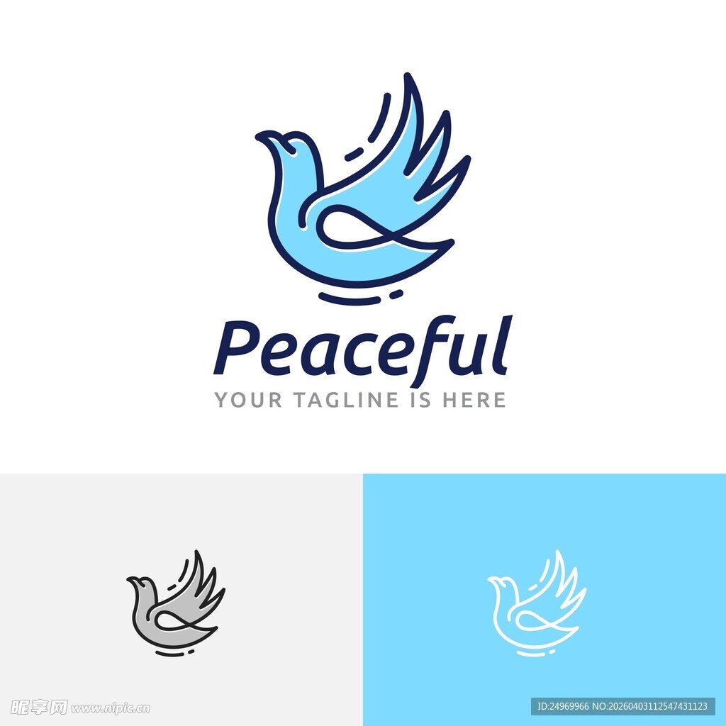 和平鸽标志设计