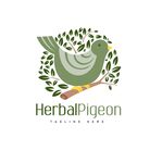 草本鸽子标志设计