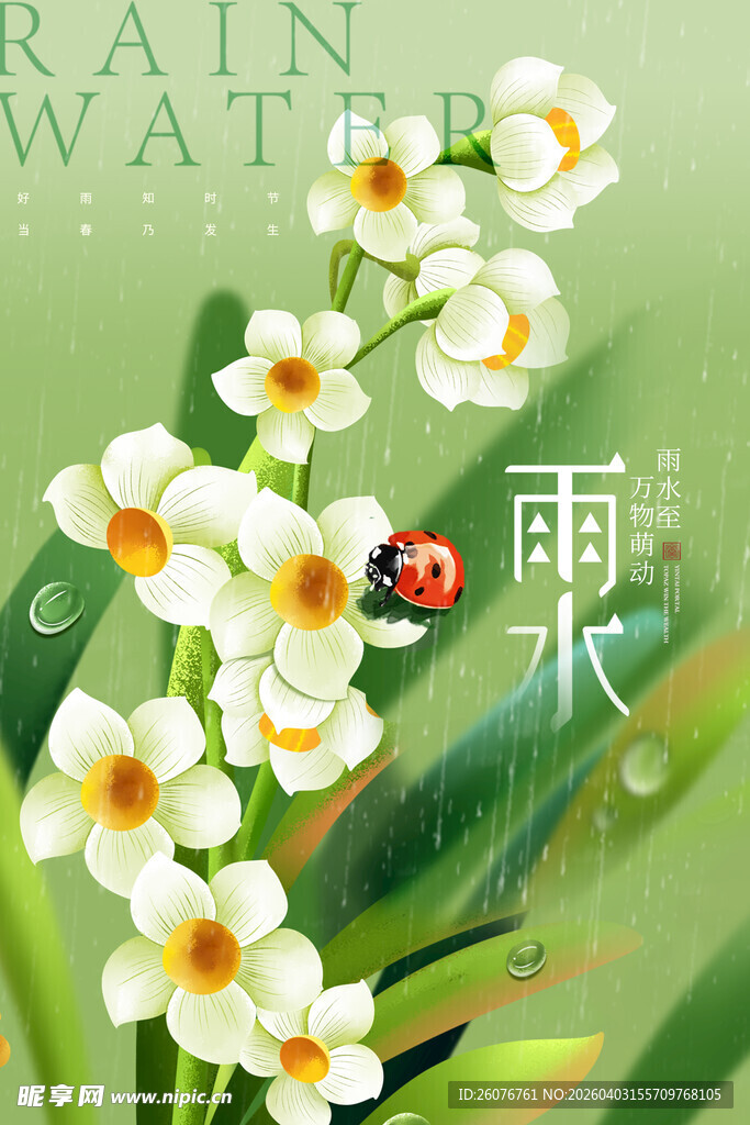 雨水海报 