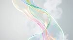 梦幻彩色飘带抽象背景图