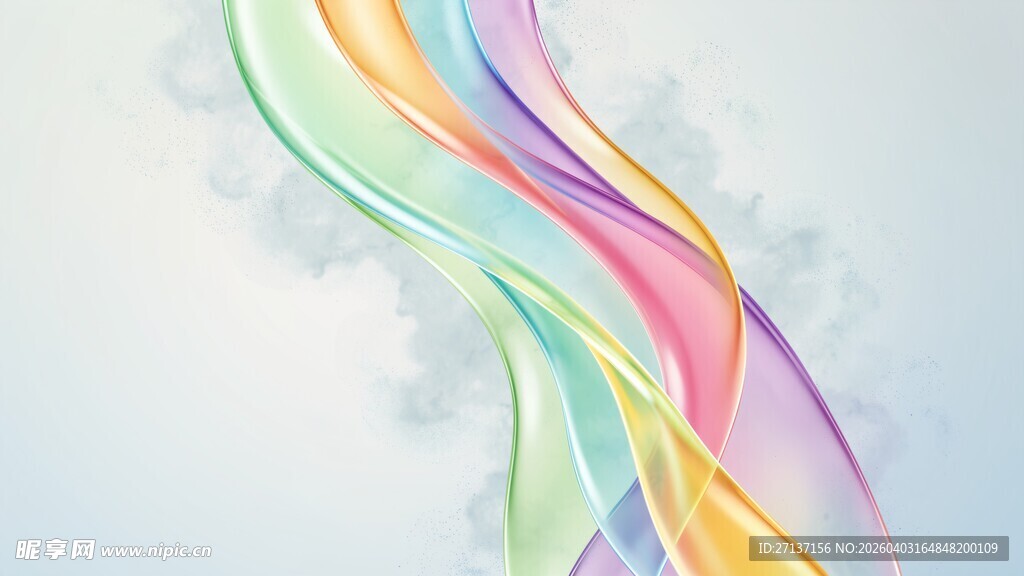 彩色飘逸动感线条背景图