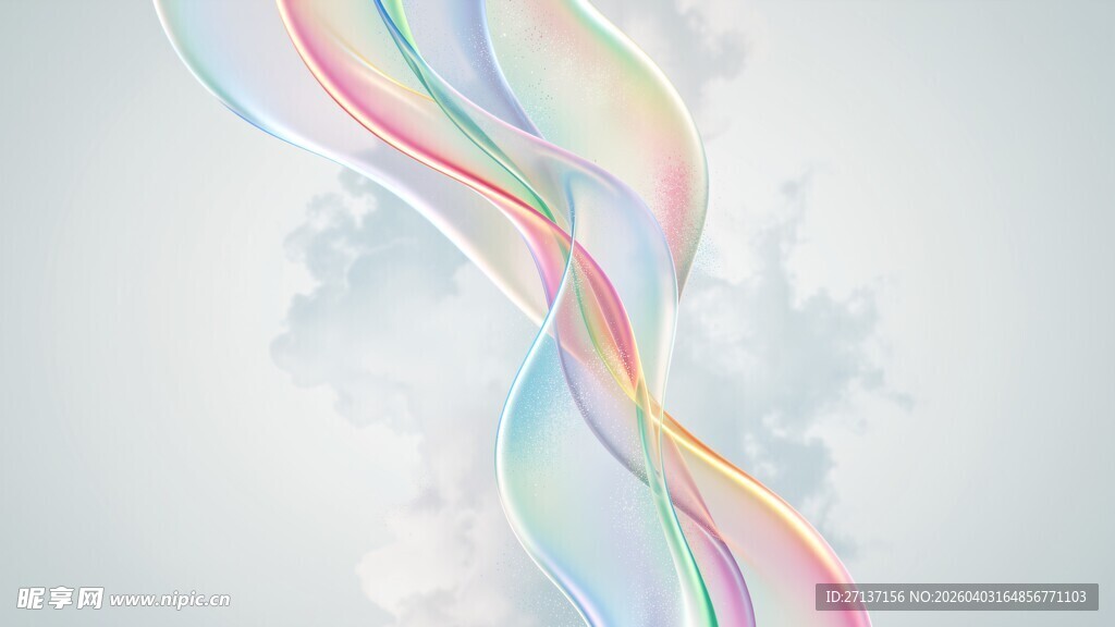 彩色动感流线背景图