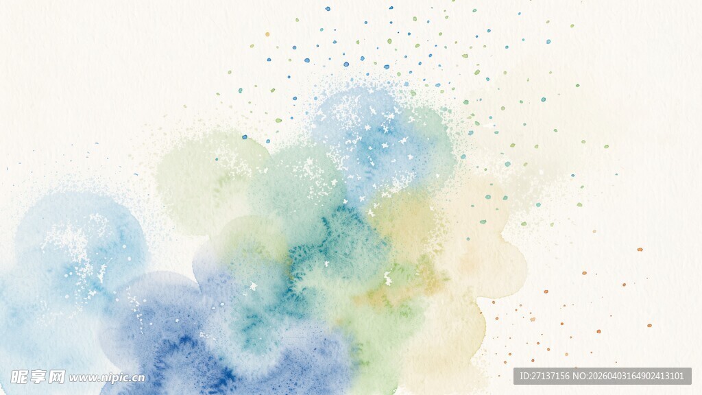 梦幻水彩烟雾背景图