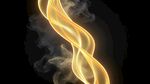 金色火焰烟雾艺术效果