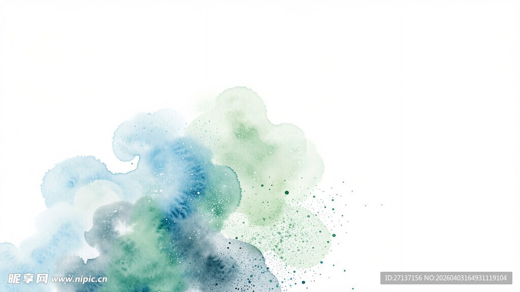 水彩晕染抽象背景图案