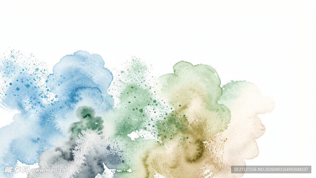 水彩晕染抽象艺术背景