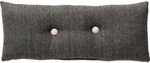 深灰色双纽扣装饰抱枕