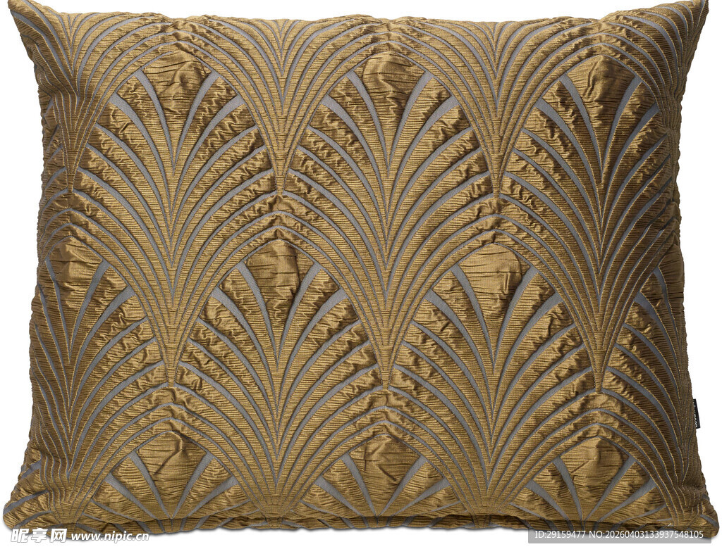 金色刺绣花纹抱枕