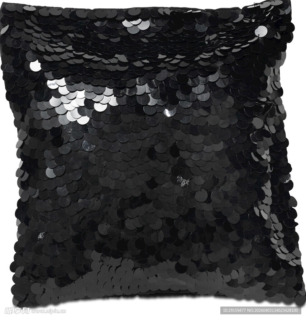 黑色亮片装饰抱枕