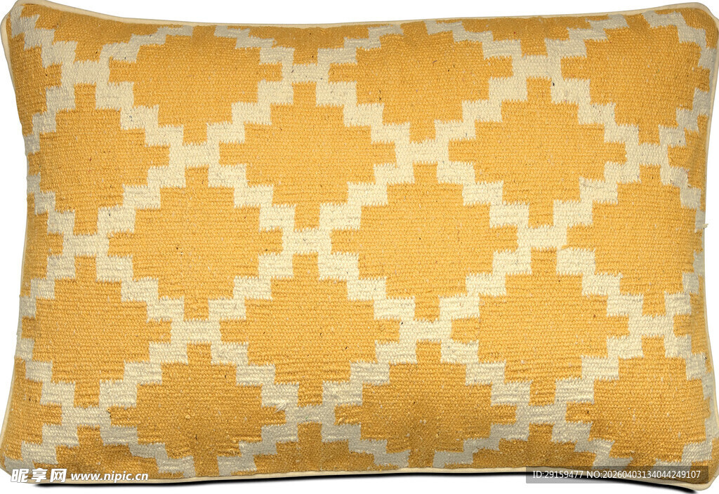 几何图案黄色抱枕