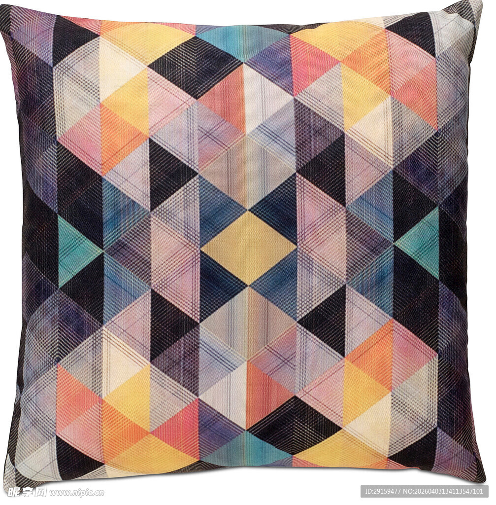 几何图案多彩抱枕