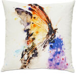 水彩蝴蝶图案抱枕