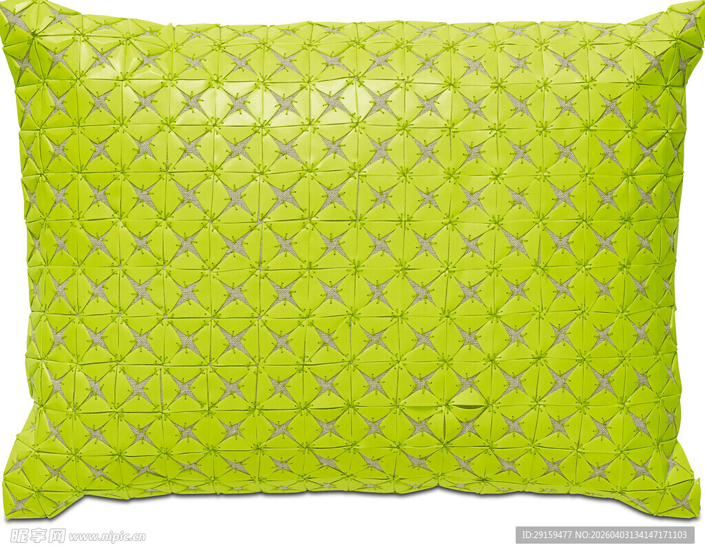 亮绿色几何图案装饰抱枕