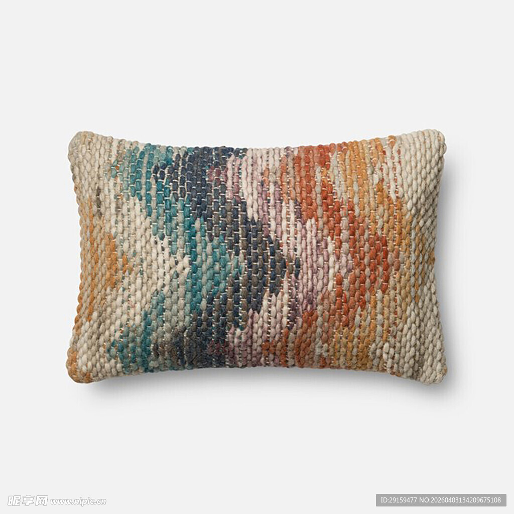 多彩几何图案长形抱枕