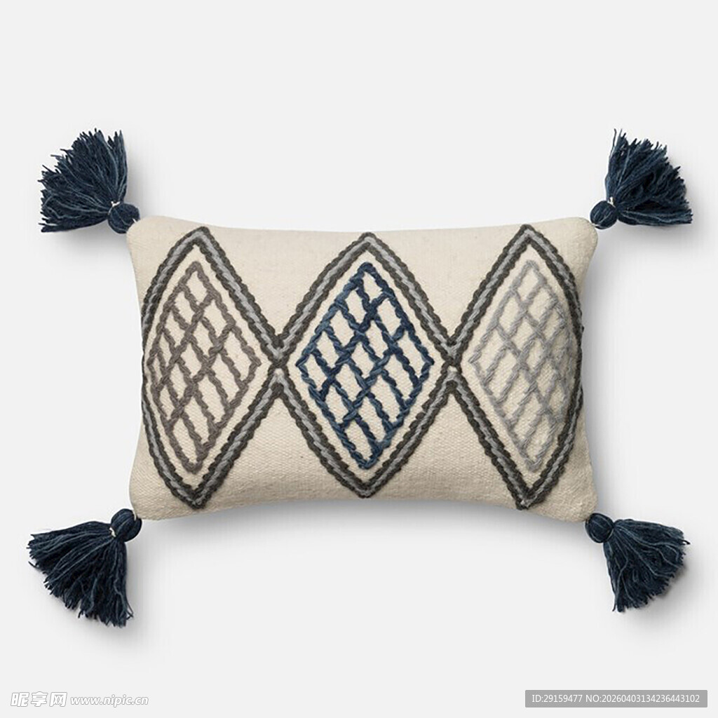 几何图案流苏装饰抱枕