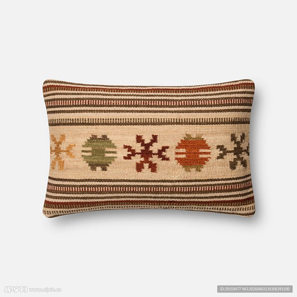 条纹图案装饰抱枕