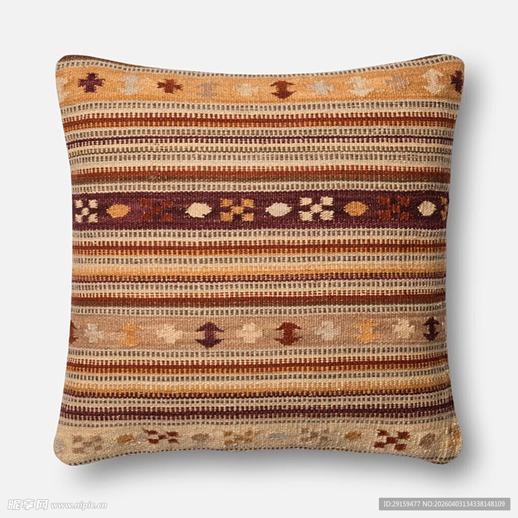 复古条纹图案抱枕