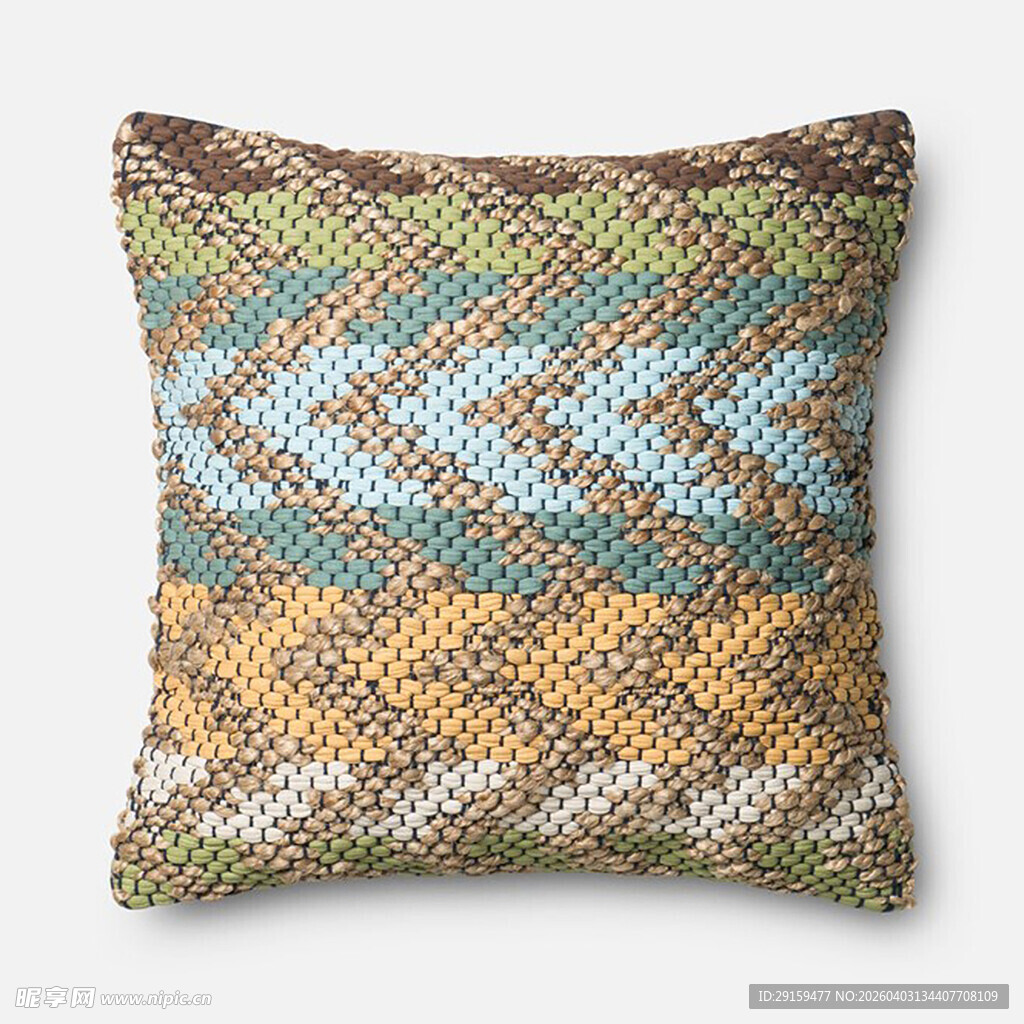 多彩编织抱枕