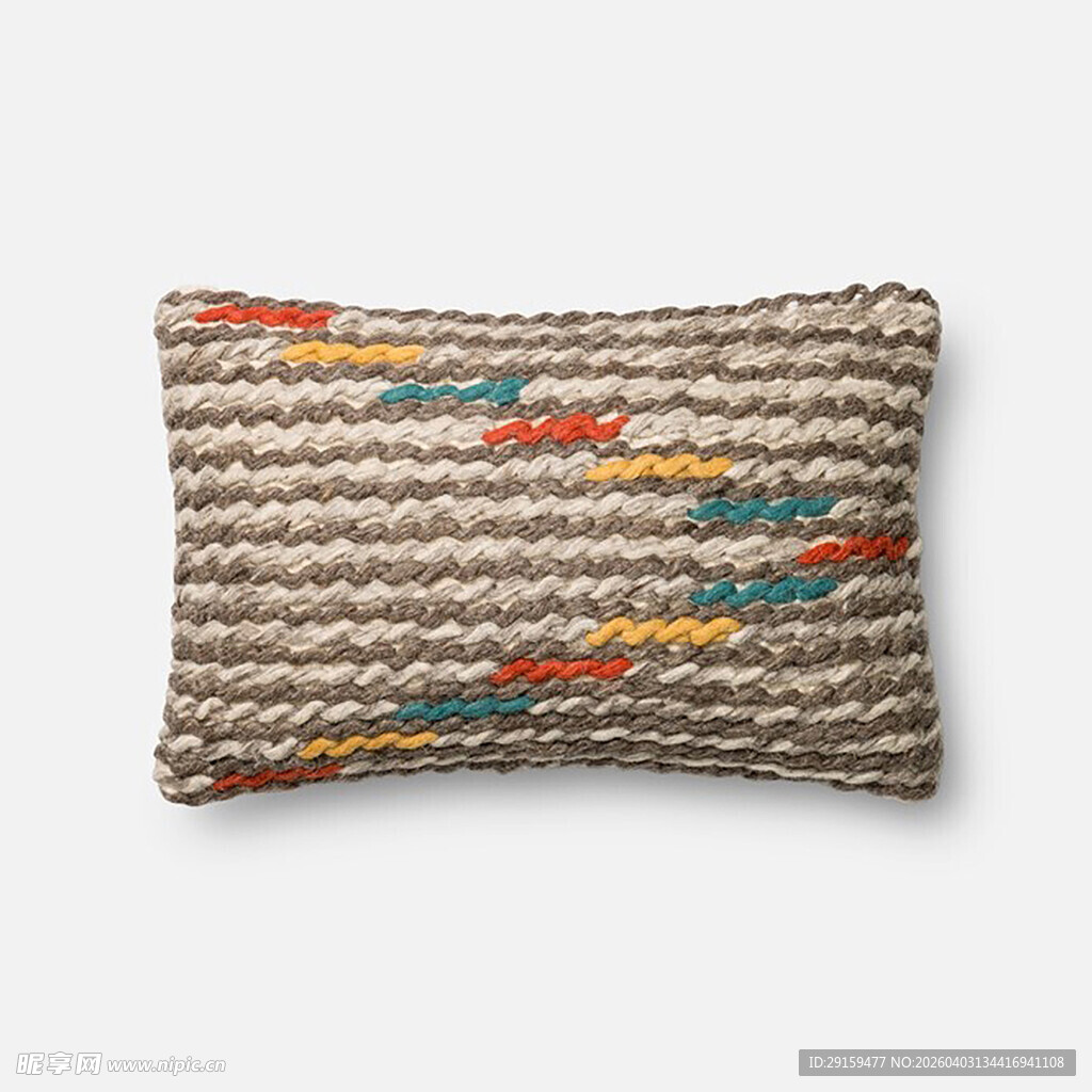 条纹图案彩色装饰抱枕