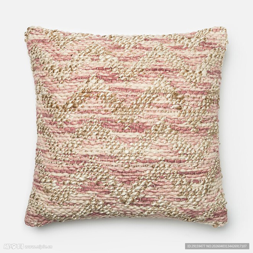 粉色条纹抱枕