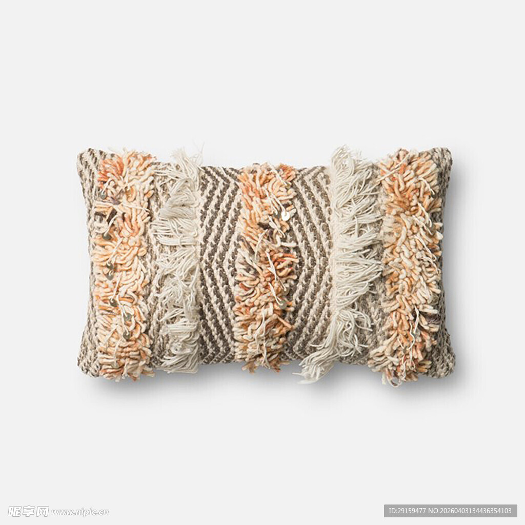 几何图案流苏装饰抱枕