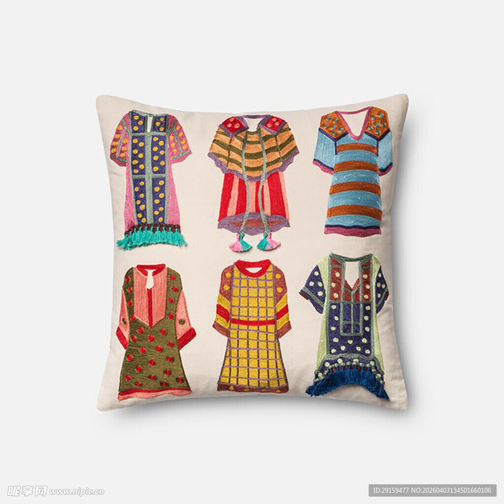 民族风服饰图案抱枕