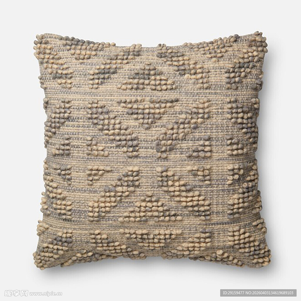 米色手工编织纹理抱枕