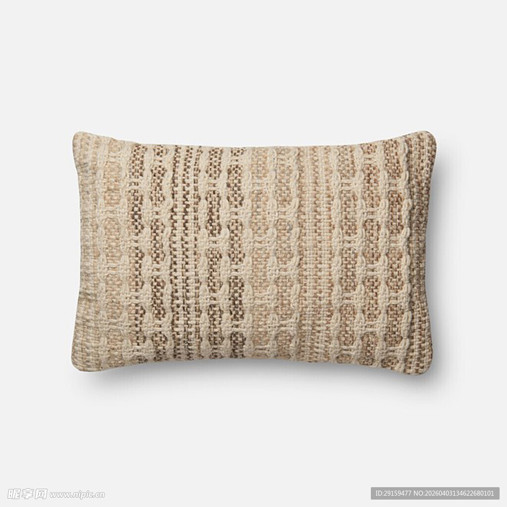 条纹图案米色抱枕