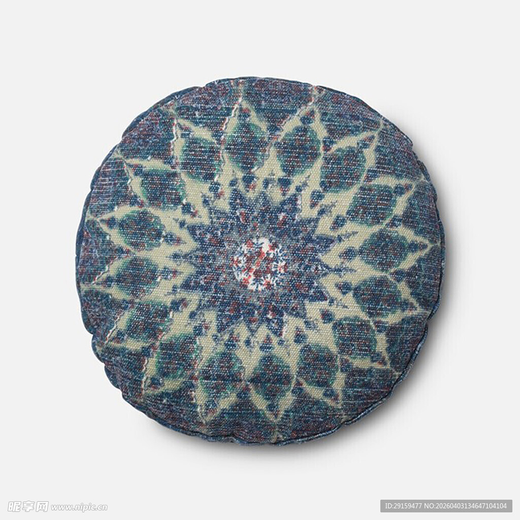 圆形花纹坐垫