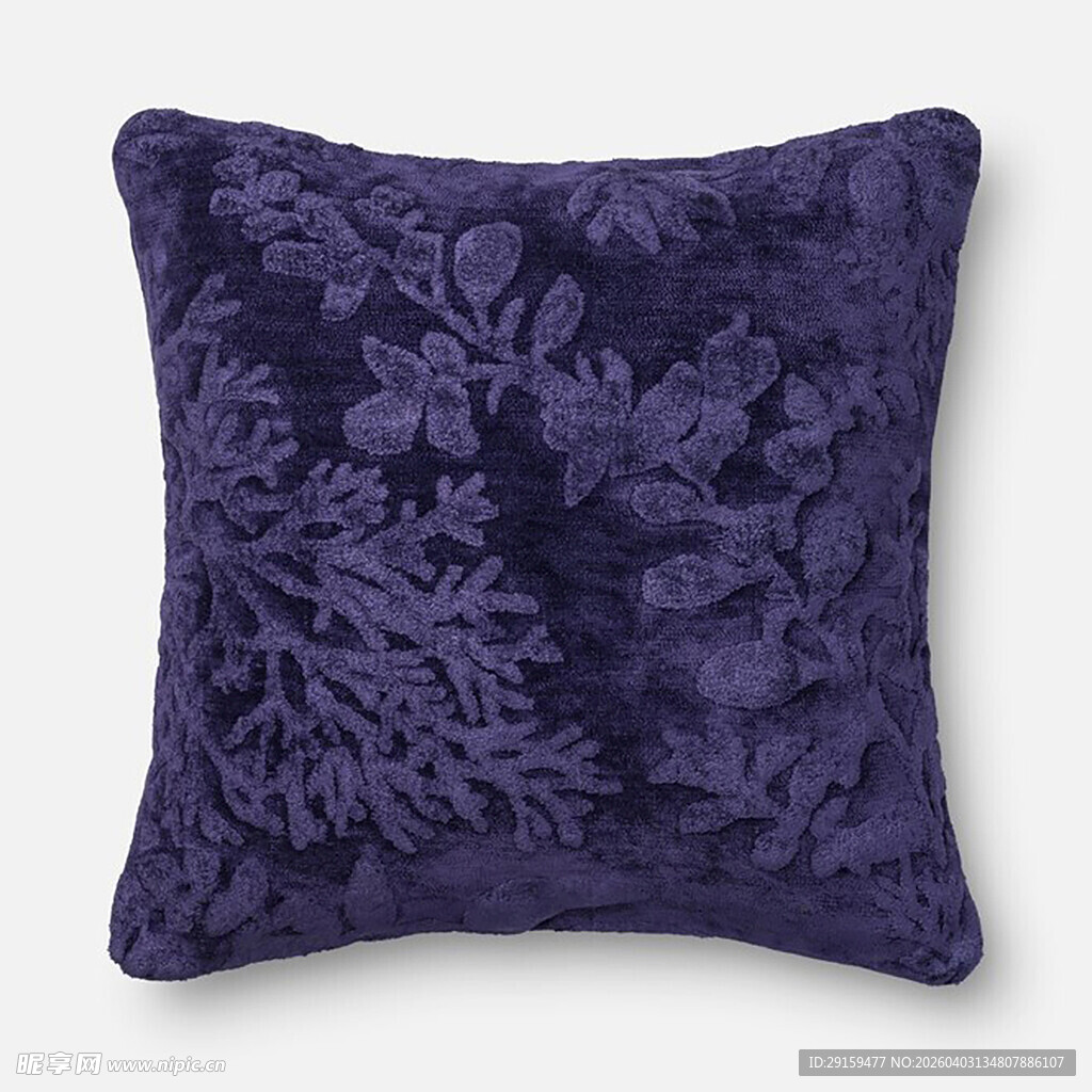 紫色花纹抱枕