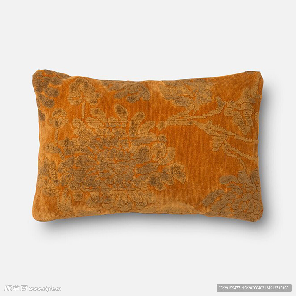 橙色花纹抱枕