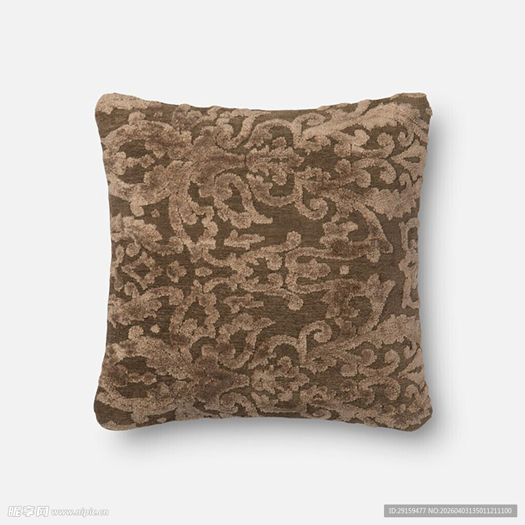 棕色花纹抱枕