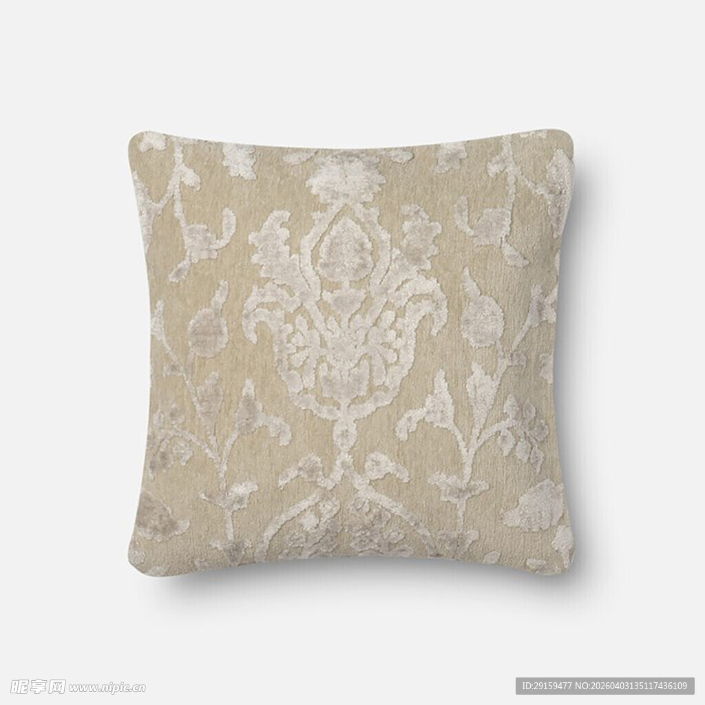 米色花纹抱枕